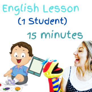 English Lesson (1 student) 15 minutes